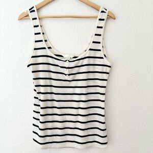 H&M black and white striped sleeveless tank top